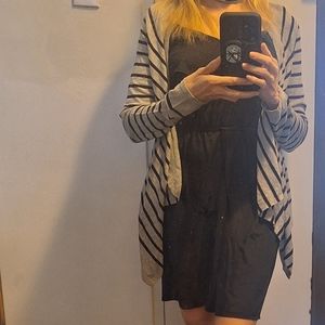 Black & Grey cascade stripped sweater